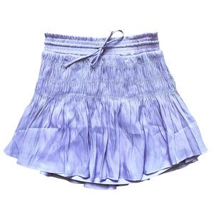 NWT GLAM LA Lilac Purple Smocked Ruffle Skirt Size Small